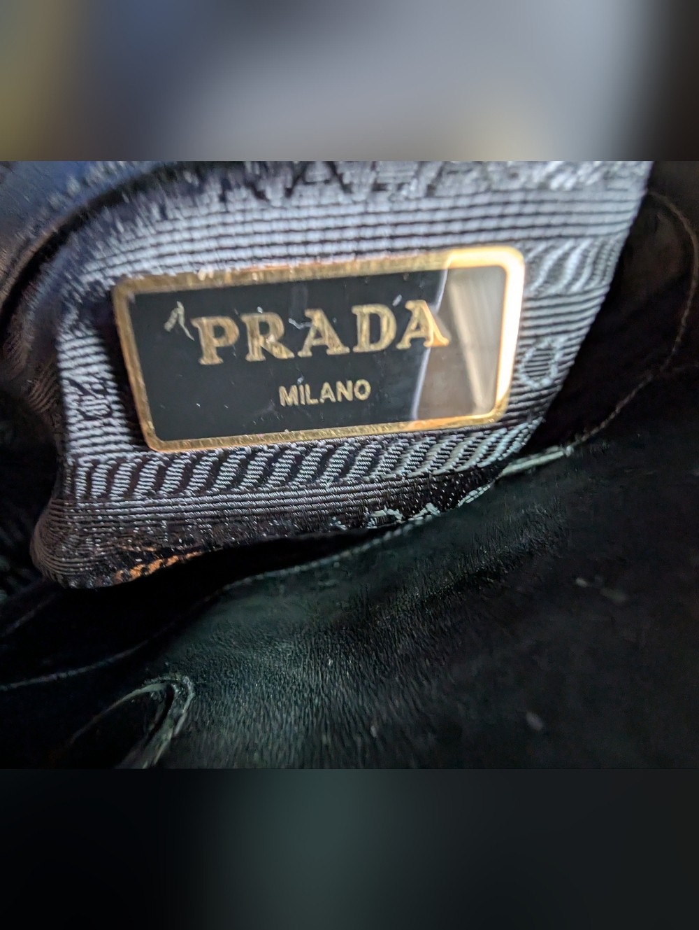 Prada Saffiano Leather Grey/Black Top Handle Tote Rehab Project Bag! - Picture 10 of 16